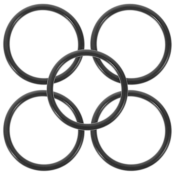 5 stk. Svart Gummimatte Gummipakning Lydbollematte O-ring Krystall Syngebolle Nepal Syngebolle O