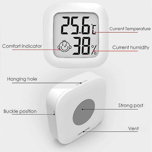 Bluetooth Hygrometer Termometer för Inomhusrum och Växthus Temperaturövervakning med Fjärrstyrning via App och Notifieringsvarningar