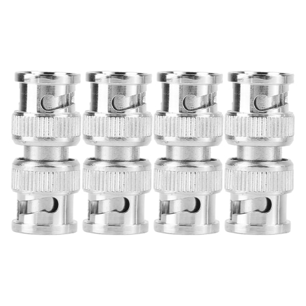 4 stk BNC han til han coax kobling videostik adapter RF konverter