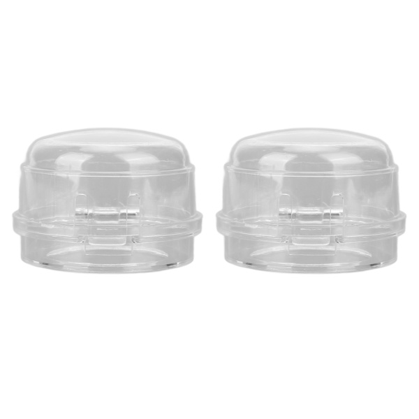2 stk Gasskomfyr knottdeksler Barnesikkert gasskomfyr knottdeksler Protector for Home KitchenTransparent