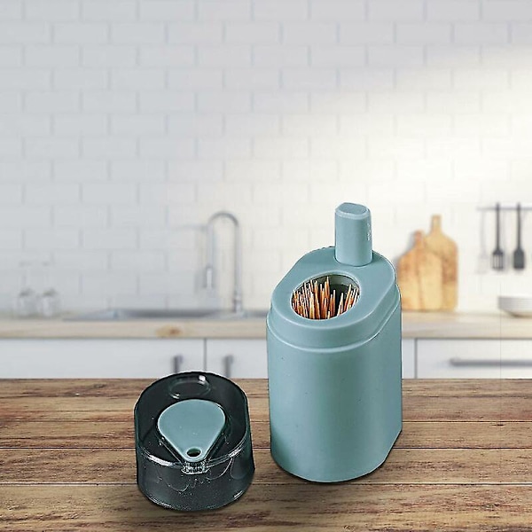 Tannpirker Oppbevaringsboks Automatisk Tannpirkerholder Dispenser Pop Up Tannpirkerboks Stue Restaurant Bærbar Plast Skyve Tannpirker Oppbevaringsboks