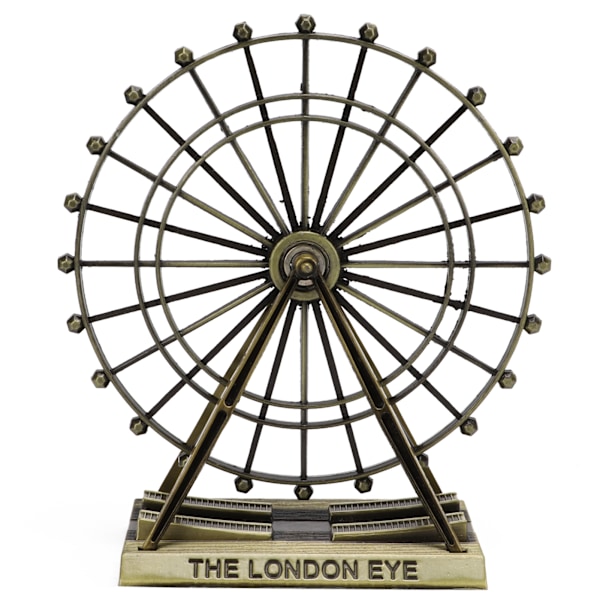 Pariserhjul modell London Eye form grön bronsfärgad metallprydnad för hemmakontorsklubbdekoration present