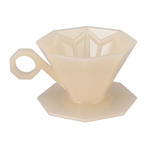 Hånddryp kaffefilter i harpiks med ergonomisk håndtag til hjemmet, beige
