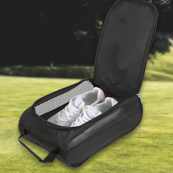 Nylon Golf Skoväska Bärbar Andas Skor Stor Kapacitet Förvaringsväskor Case Organizer
