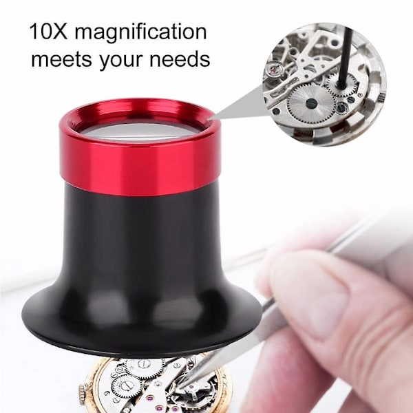10x Förstoringsglas i Aluminiumlegering för Urmakare