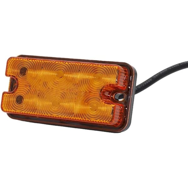 2-delt LED frontblinklys for gaffeltruck, tilhenger markeringslys, ravgul, 12V-80V for lastebil, av