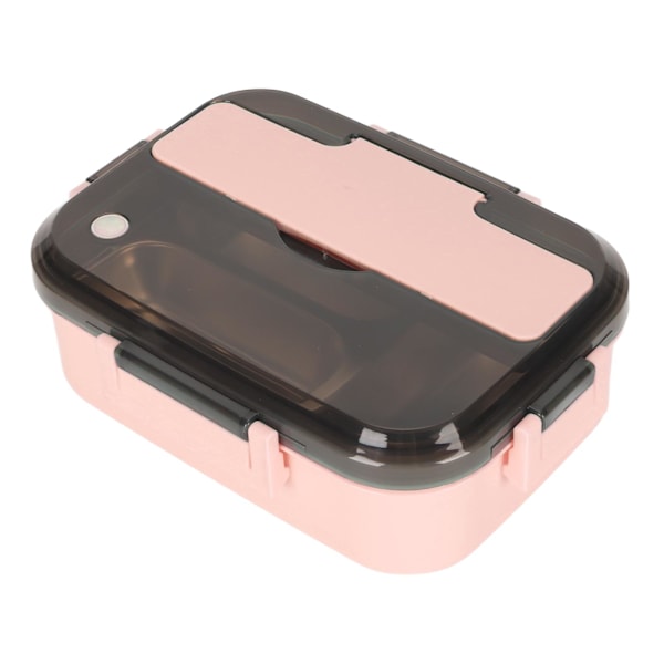Rustfrit stål madkasse med spisepinde ske termisk isolering Bento madkasse til kontor picnic pink 3 rum