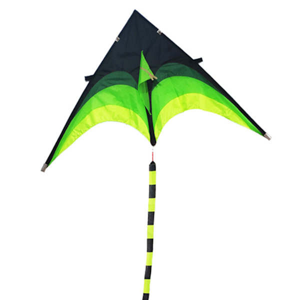 Delta Kite 1,6 m Lätt att flyga Bärbar klassisk triangeldrake för vuxna barn Nybörjare Grön