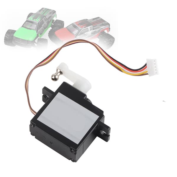 Metallstyringsmotor Servo Tilbehør Passer for WLtoys 144001 1/14 Firehjulsdrift Legering RC Bil