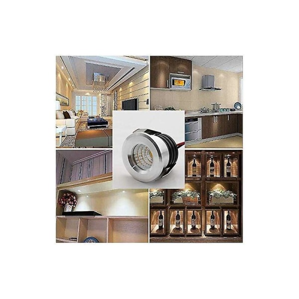 Mini Forsænket LED Spotlight Sæt - 4 Pack, 3W, Cold White Light, Sort