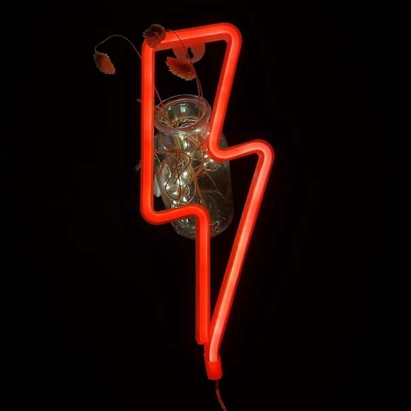Neon Nattlampa, LED Blixt Skylt Dekorationslampa, Väggdekor för Jul, Födelsedagsfest, Barnrum, Vardagsrum, Bröllopsfestdekoration