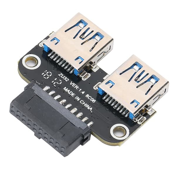 Sisäinen USB3.0 - USB-naaras 19PIN / 20PIN - USB-naaras USB-jatkoadapteri