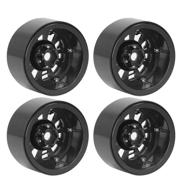 4 kpl 2,2 tuuman pyörän vanteen napa alumiinia Traxxas Defenderille Axial SCX10 II 90046 90047 1/10 RC Crawler musta