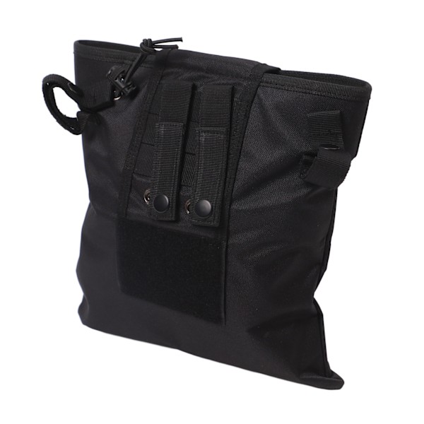 Dump Drop Pouch Multifunktionell Nylon Bärbar Fällbar Återvinningsväska Midjehängande Återvinningsväska för Utomhus Svart