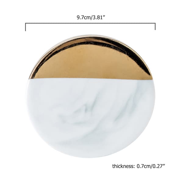 Guldmarmor Coasters Keramisk Coaster Tekop Pad Bordmåtte Coaster Kaffe Tekop Dækkeservietter