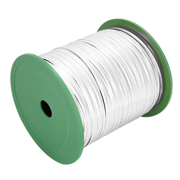 400 Yards Twist Slipsar Godispåse Bakning Förpackning Presentkartong Blomma Twist SlipsarSilver
