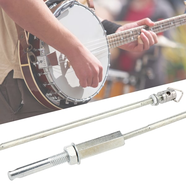 Banjo Pole Oppreist Sølv Justerbar Bærbar Stativ Musikk Instrument Tilbehør 350mm