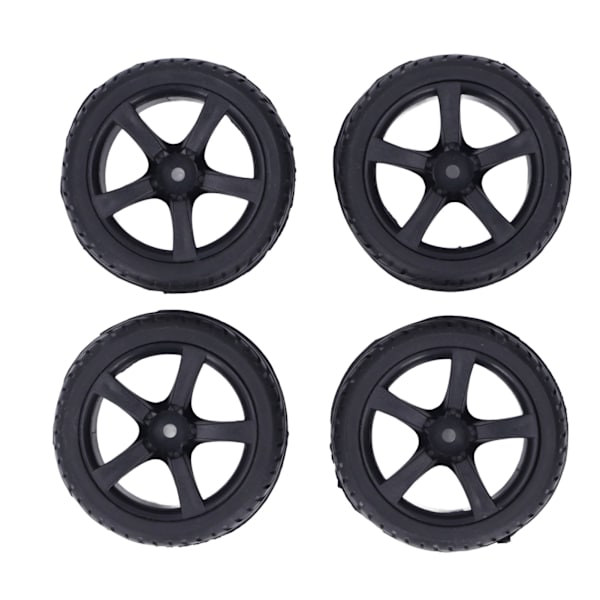 4 stk 1/10 skala RC hjul og dekk plast felg gummi dekk hud for 1/10 RC bil B dekk