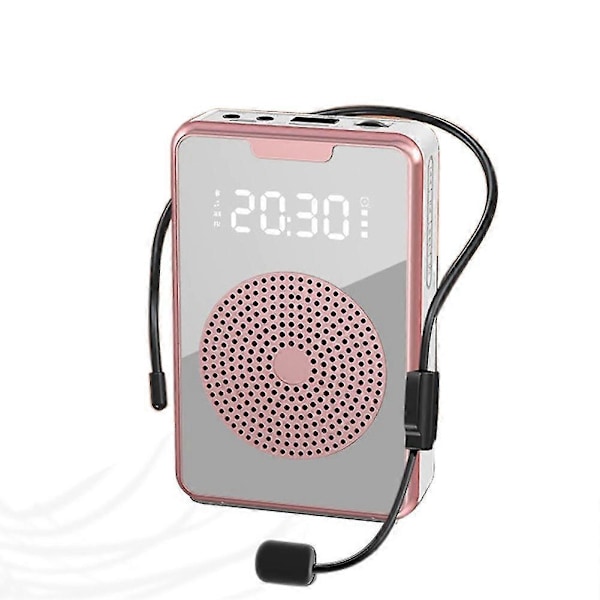 Bärbar kompatibel med lärare med mikrofonheadset, uppladdningsbar högtalare kompatibel med träning, reseguide, klassrum