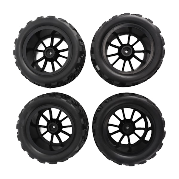 4 st RC-bildäck i gummi, svarta RC-däck och fälgset för TRAXXAS SLASH RC Short Course Truck 1/10