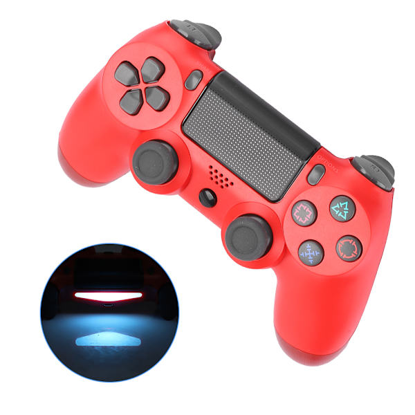 Trådløs Bluetooth-gamepad i plast ABS V2 med hovedtelefonhul til PS4 - rød