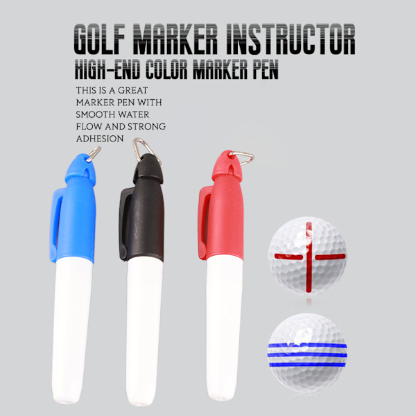 12 kpl golfpallon merkkien kohdistussarja 6 pallolinjan malli 3 pallolinjan 3 pallomerkin kynä (pallo ei sisälly)