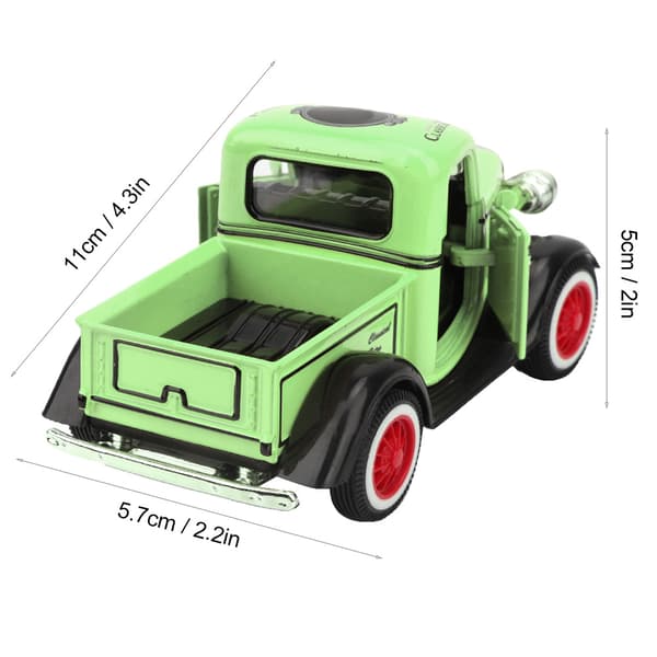 Legering Træk Tilbage Bil Legetøj Pickup Truck Model Støbt Legetøj Lyd Lys Bil Køretøj Legetøj (Grøn)