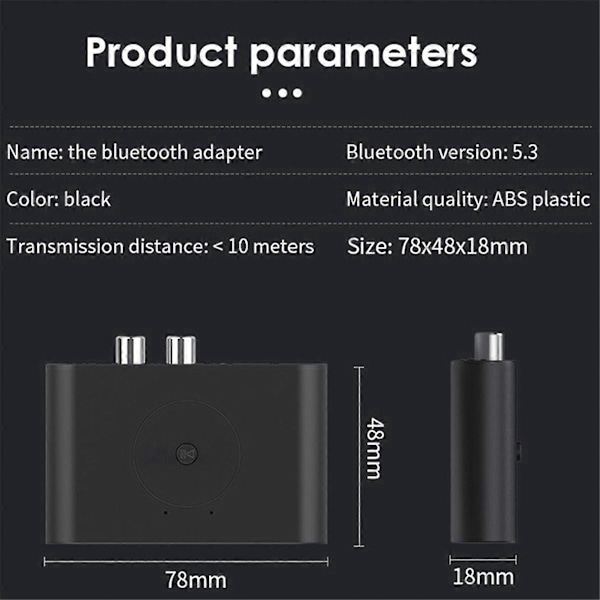 Audio Receiver Jack Stereo Musik Trådløs Adapter til Bilsæt