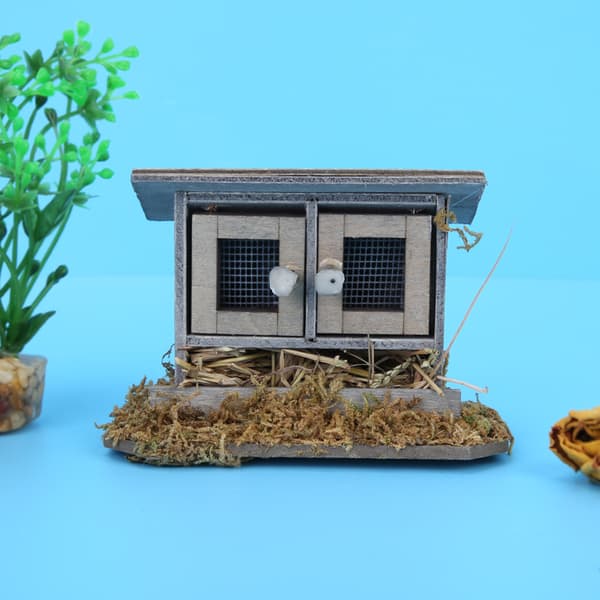 Miniatyr Trädgård Hönshus för 1/12 Dockhus Tillbehör