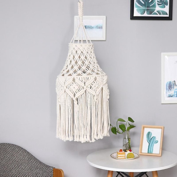 Handvävd lampskärm i spets - Boho heminredning