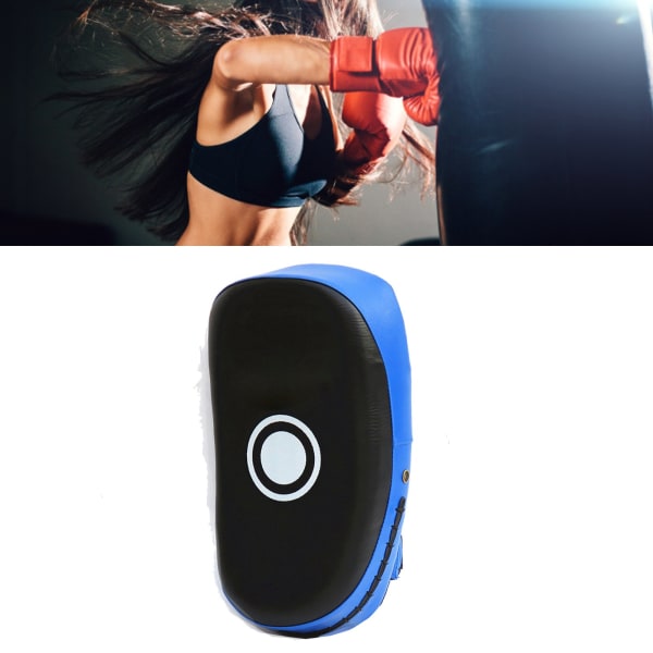 Professionell boxning kick punch pad Muay Thai fot och armbåge mål tålig förtjockning träningsmål för kickboxning blå rand