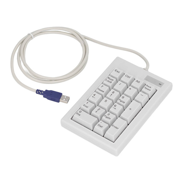 Numerisk knappsats med 21 tangenter DC 5V linjär åtgärdsomkopplare Mini Bärbar USB numerisk knappsats med halkfria fötter för bärbara stationära datorer