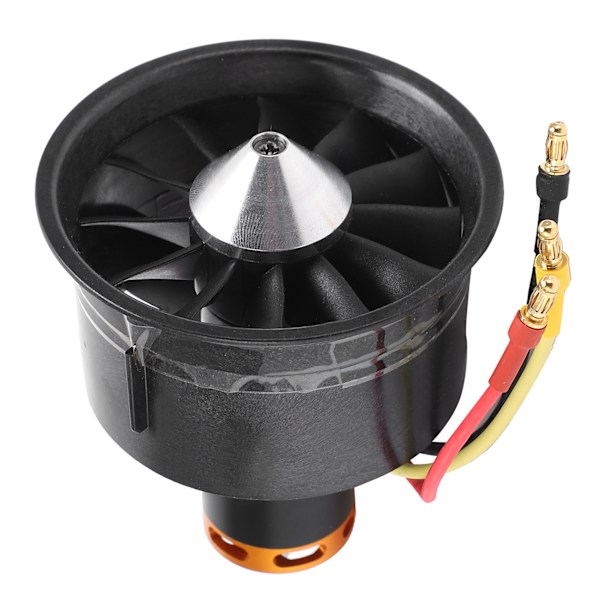 QXMotor 64mm EDF Set QF28223500KV Borstlös Motor med 12 Blad Fläkt för RC Flygplan