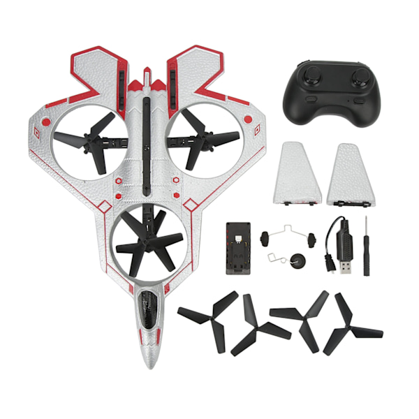 2,4 GHz RC-flyvemaskine EPP-skum Sølv 50 m Kontrol Afstand Høj Hastighed Coreless Motor RC Flyvemaskine Glider Legetøj til Over 14