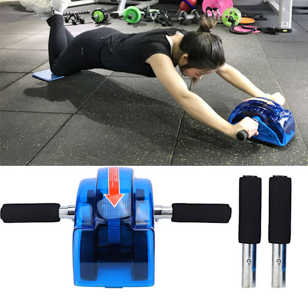 Abdomen Firehjulet Rulle Abdominal Muskeltræner Fitnessudstyr til Hjemmet med Gear