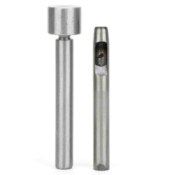 3 stk. mal for hulltang, rund hullstanse i rustfritt stål for klespenner 8 mm