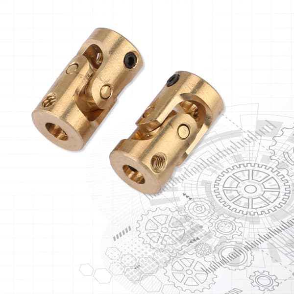 2st Axelkoppling Motorkontakt DIY Styrning Mässing Universal Joint 3*3mm