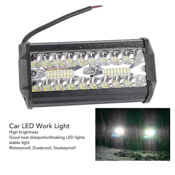 7 tuuman auton LED-työvalo 120W 3-linjainen vedenpitävä yleiskäyttöinen työvalo maastoajoneuvoon, kuorma-autoon ja autoon