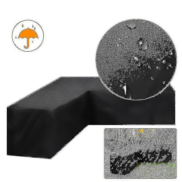 Hörnsoffskydd Vattentätt Trädgårdsmöbelset Skydd Utesoffa Modulsoffa CNSZ 215*215*87cm