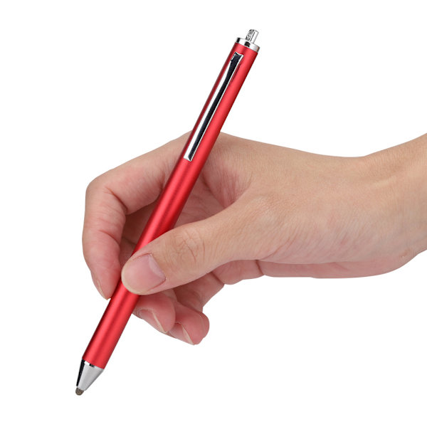 Stylus med stoffhode for Samsung Tab/LG/Huawei/Xiaomi-smarttelefoner og nettbrett for iPad 2018 (rød)