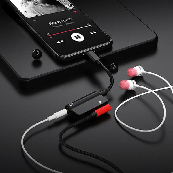 Til IOS-interface til 3,5 mm hovedtelefonstik AUX-splitteradapter til iPhone