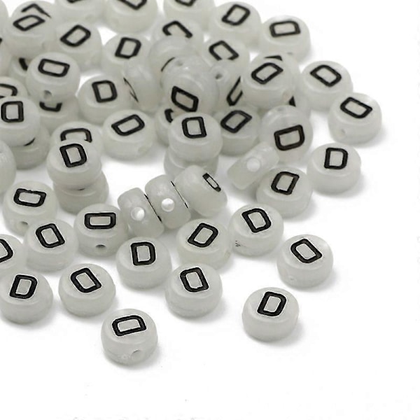 Sorte Akryl Lysende Perler 4x7mm Runde til Smykkefremstilling Armbånd Halskæder DIY Tilbehør D 100 stk
