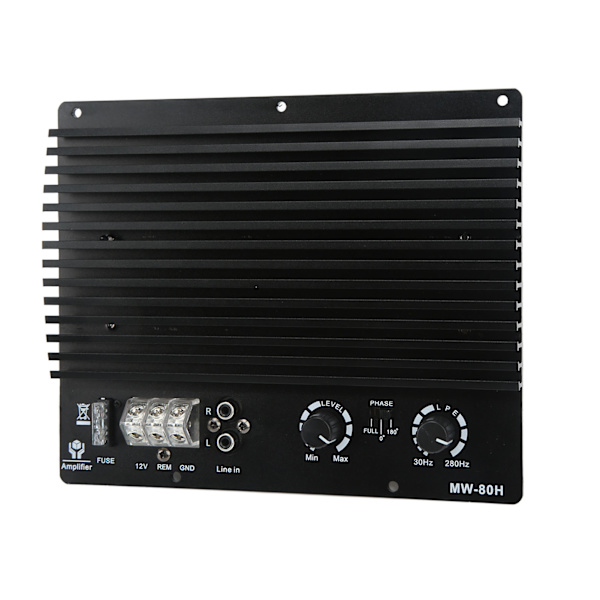 12V 1000W Bil Subwoofer Effektforstærker Bluetooth 5.0 Bred Frekvens Varmeafledning Bærbar