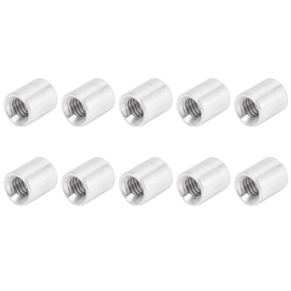 10 stk runde avstandsstykker i aluminiumlegering med hunngevind, søyleforbindelsesavstandsstykke M4x0,7 mm, lengde 8 mm