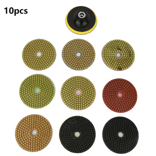 10 stk. Rund Diamantslibekop Hjulsliber Skivesæt Diameter 100 mm