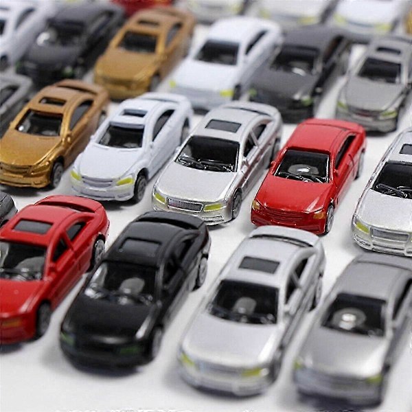 50 kpl 1:87 HO-mittakaavan automalli maalattu automallit HO/TT-mittakaavan rautatiemallinnukseen