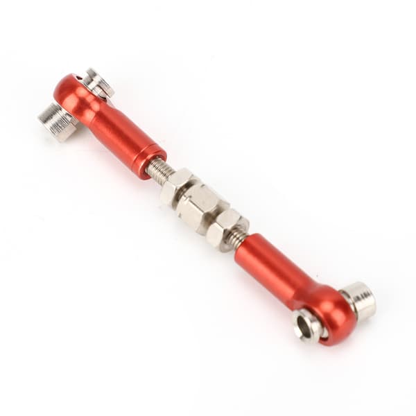 6 kpl Säädettävät Servo Linkit Ohjaustanko Sarja RC Auto 1/10 Buggy Touring Auto 47mm Tarvikkeet punainen