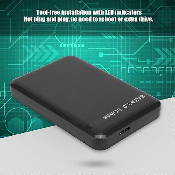 2,5-tums USB3.0 SATA3.0 Höghastighets 6 Gbps Mobilt Hårddiskkabinett