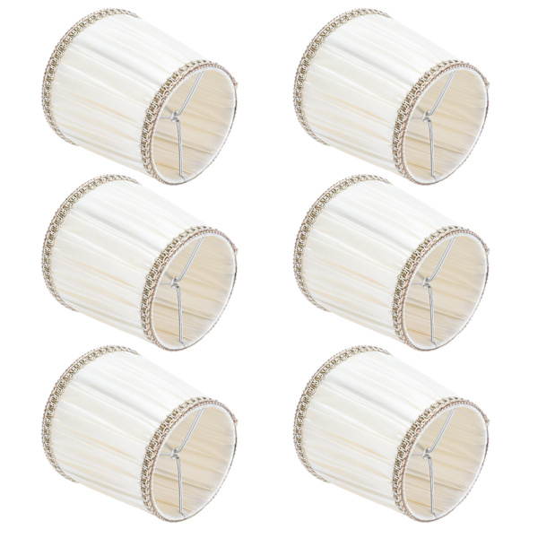 6 Stk Stof Lampeskærm Moderne Lysekrone Bordlampe Cover til E14 Screw Home Accessory