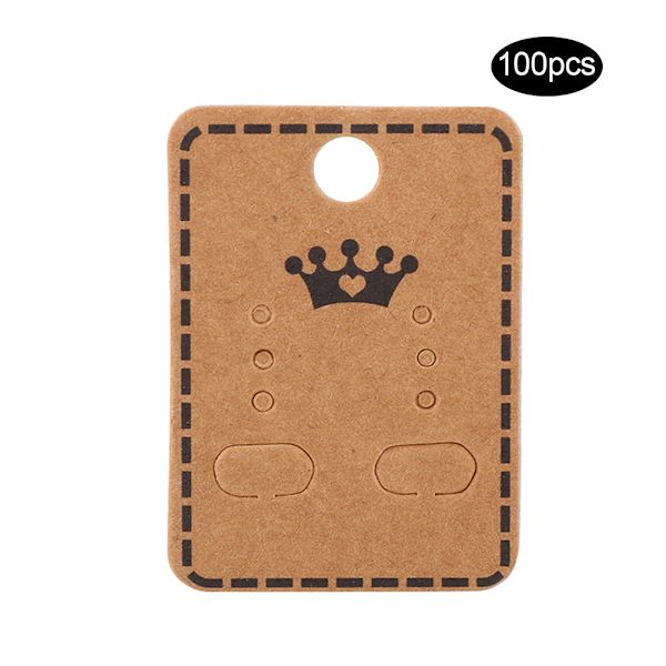 100 stk 3,2 x 4,5 cm gør-det-selv-håndværk smykker Ørering ørestikker hængende displaykort